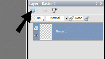 Knappen New raster layer - i verste venstre side af Layer paletten